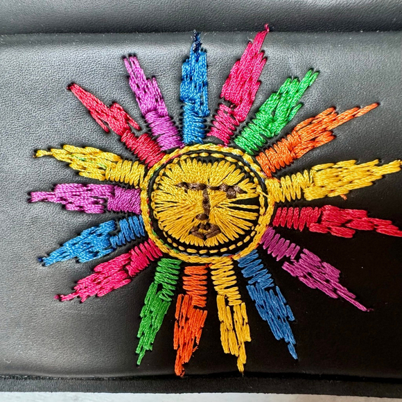 Farm Rio Ballerina Platform Mary Jane Shoes 7.5 Embroidered Sunshine - Picture 11 of 15